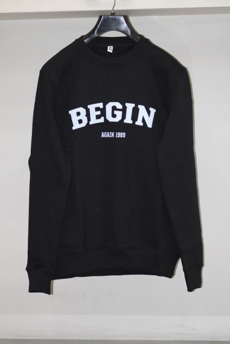 Unisex oversized fleece sweatshirt Black