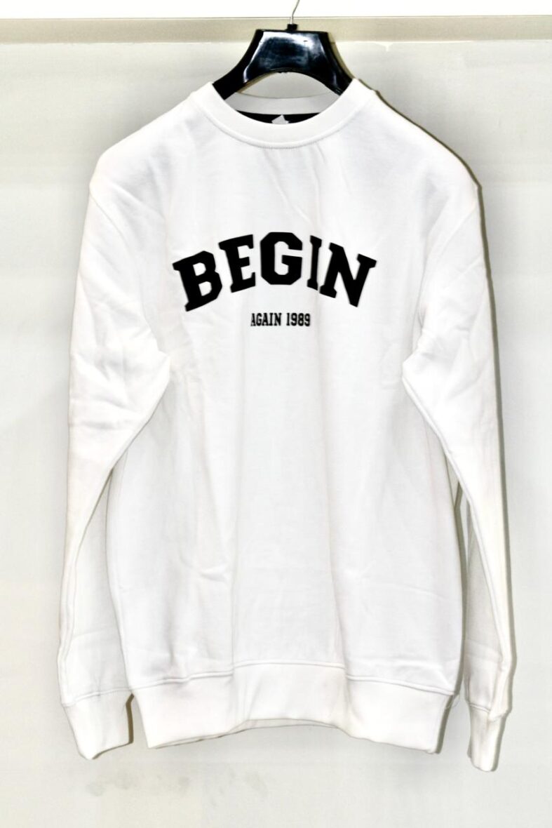 Unisex oversized fleece sweatshirt White